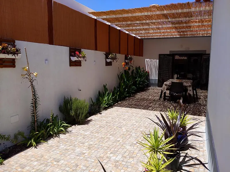 Backyard of house in comporta