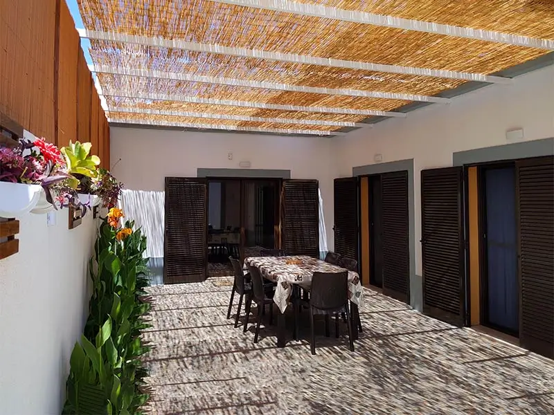 Backyard of house in comporta